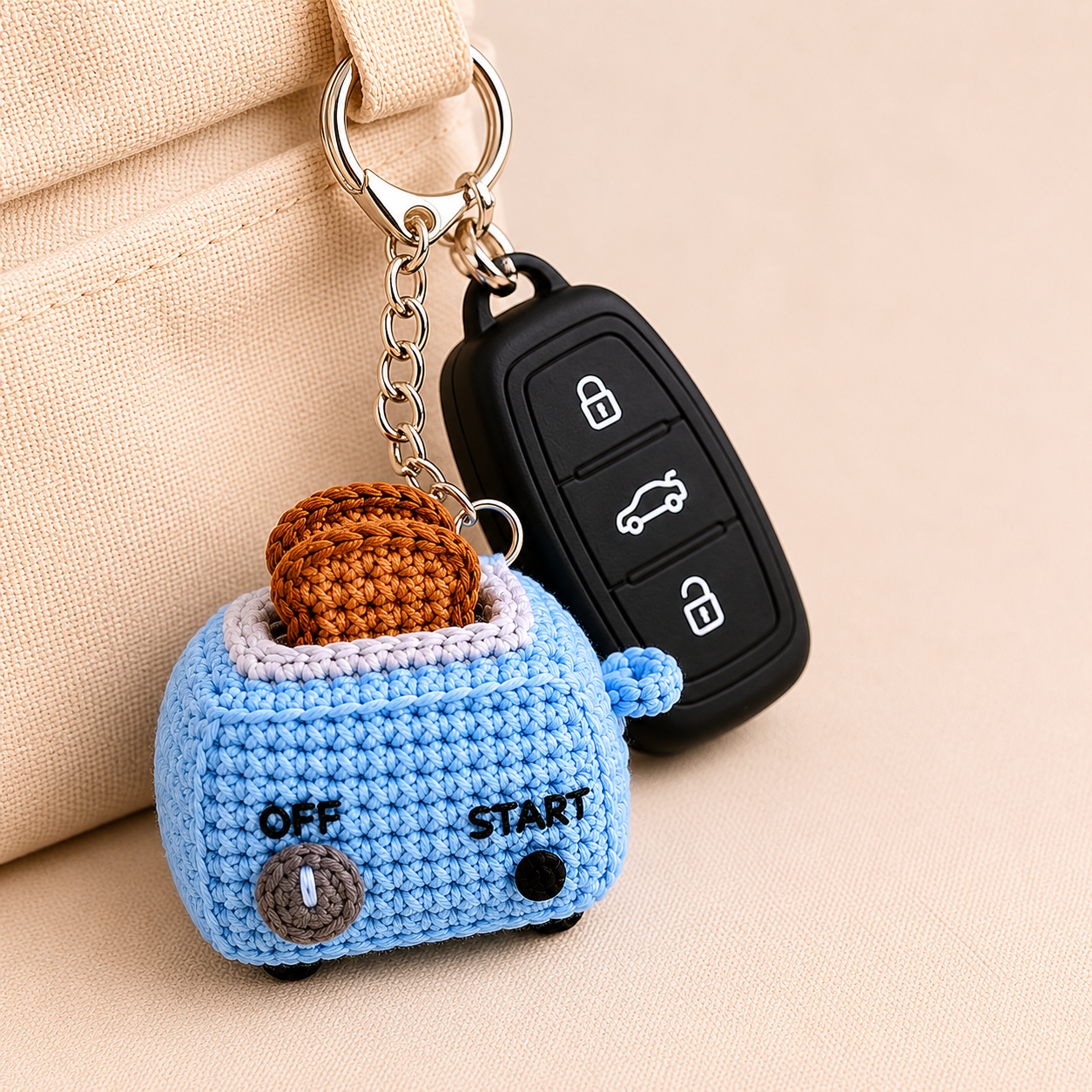 Toaster Keychain Crochet (PDF pattern )
