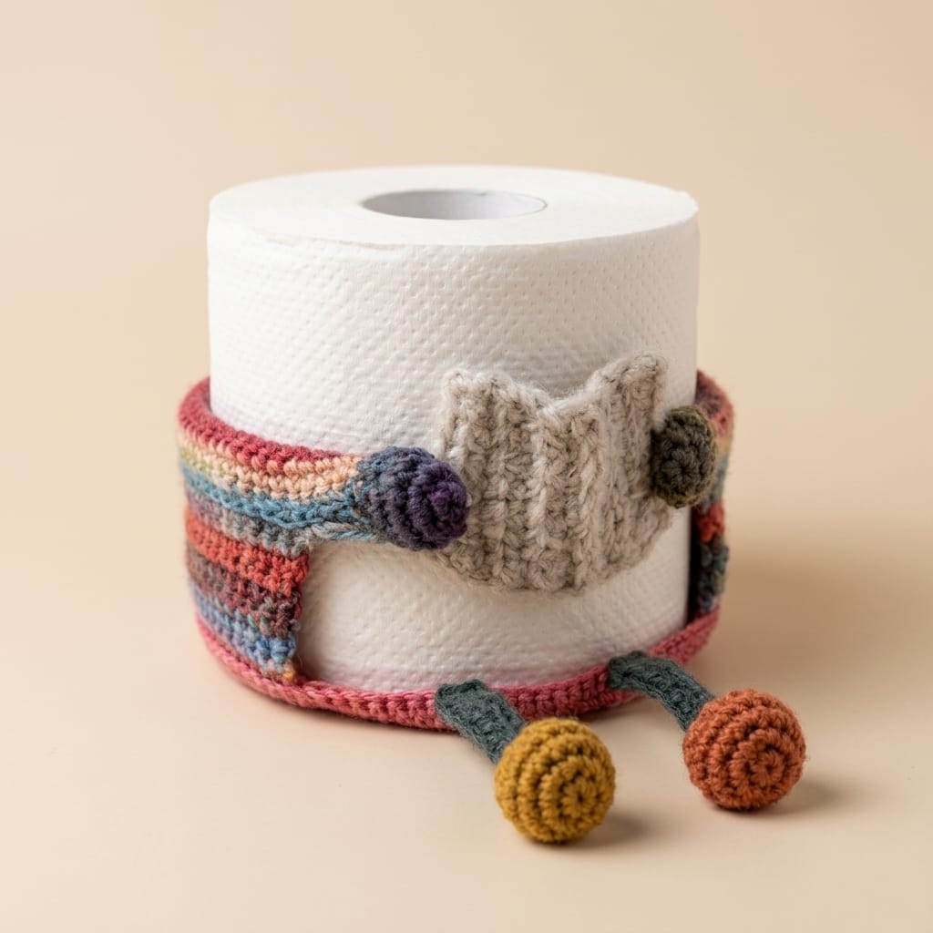 Pink Toilet Paper Holder Crochet (PDF Pattern + Vid tutorials)